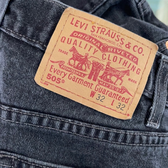 Levi’s 505 Black Regular Fit StraightLeg Jeans - Picture 9 of 11